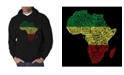 LA Pop Art Men's Countries in Africa Word Art Hooded Sweatshirt